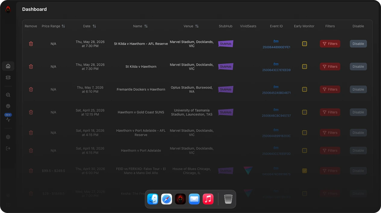 Phantom Checker dashboard preview